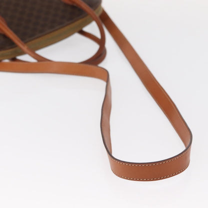 Celine Vintage Macadam Handbag Canvas and Leather, BROWN, CANVAS, Handbag