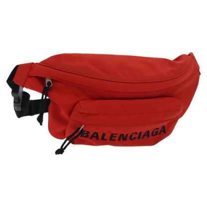 Balenciaga Wheel Belt Bag Nylon, RED, NYLON, Shoulder bag