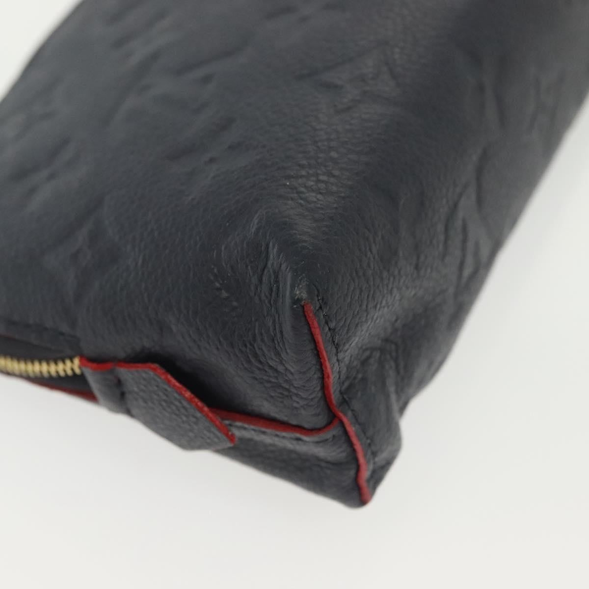 Louis Vuitton Cosmetic Pouch Monogram Empreinte Leather, NAVY, LEATHER, Toiletry Case