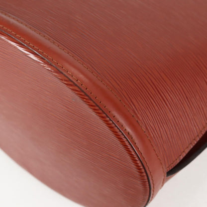 Louis Vuitton Cluny Shoulder Bag Epi Leather, BROWN, LEATHER, Shoulder bag