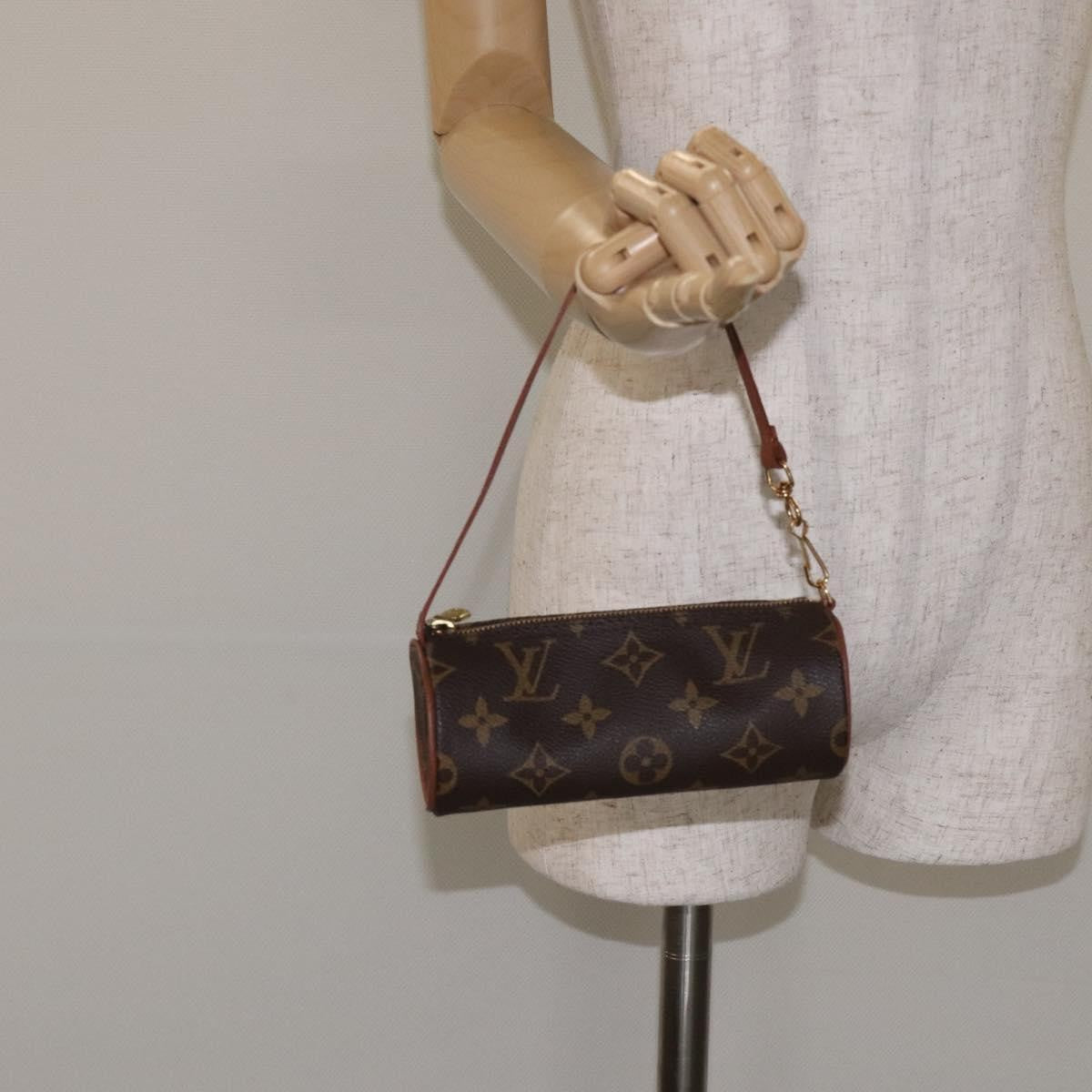 Louis Vuitton Papillon Pochette Monogram Canvas, BROWN, CANVAS, Clutche & pouche