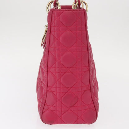 Christian Dior Lady Dior Bag Cannage Quilt Lambskin, PINK, LEATHER, Handbag