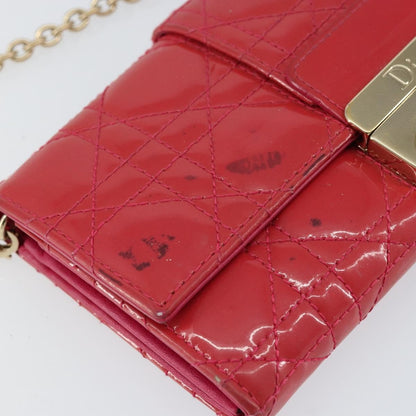 Christian Dior New Lock Pouch Cannage Quilt Patent, PINK, PATENT_LEATHER, Clutche & pouche