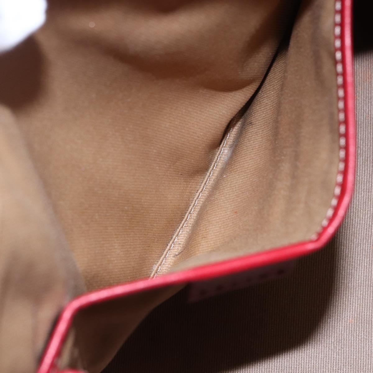 Celine Vintage Macadam Handbag Canvas and Leather, BEIGE, PVC, Handbag