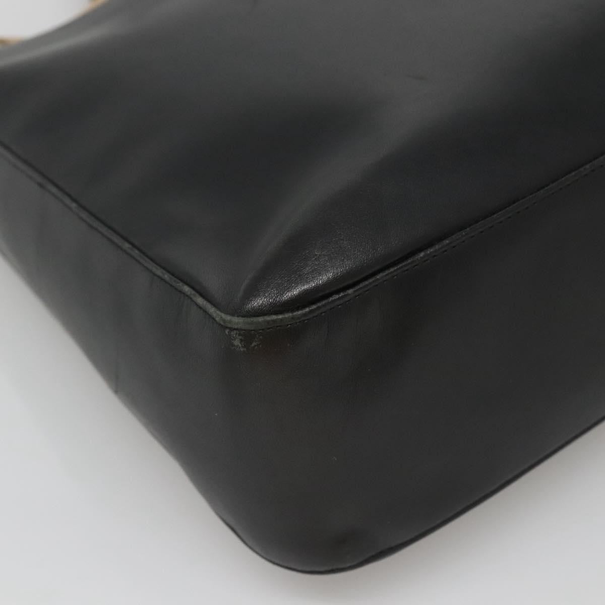 Burberry Nova Check Tote Canvas and Leather, BLACK, LEATHER, Tote bag