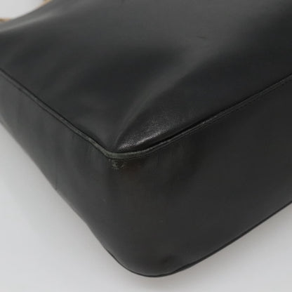 Burberry Nova Check Tote Canvas and Leather, BLACK, LEATHER, Tote bag