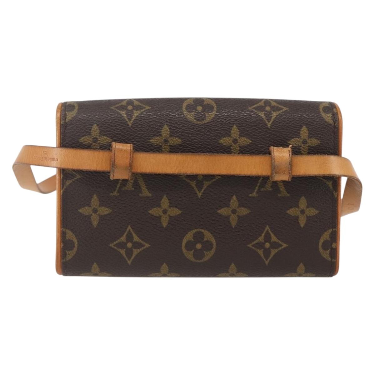 Louis Vuitton Florentine Waist Bag Monogram Canvas, BROWN, CANVAS, Clutche & pouche