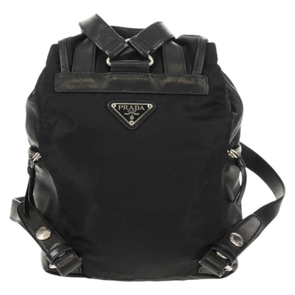 Prada Buckle Backpack Quilted Tessuto, BLACK, NYLON, Backpack