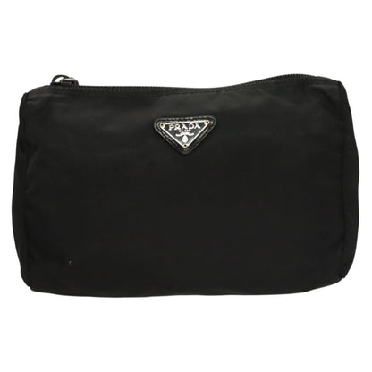 Prada Zip Pouch Tessuto, BLACK, NYLON, Clutche & pouche