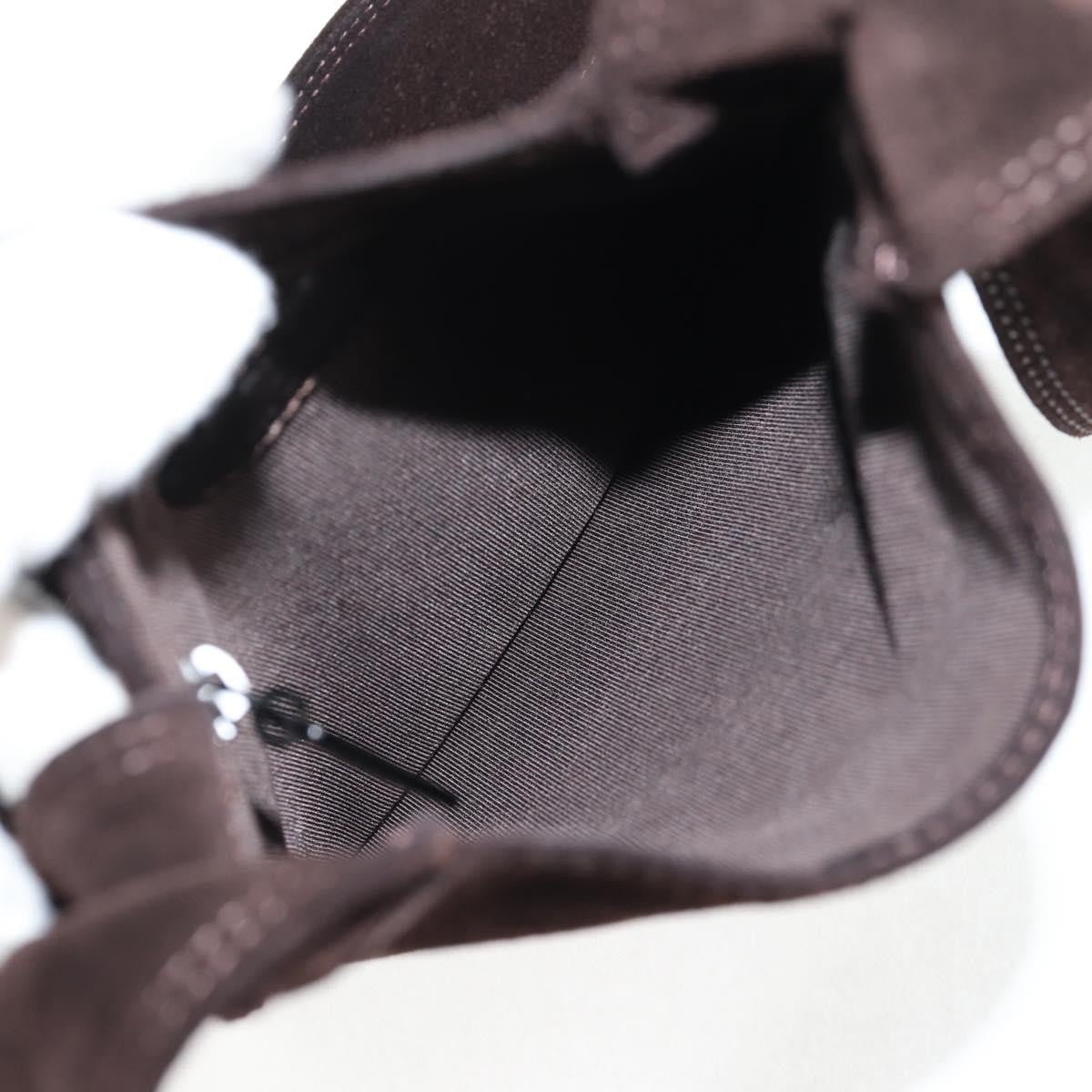 Chanel Vintage Shoulder Bag Suede, BROWN, SUEDE, Shoulder bag