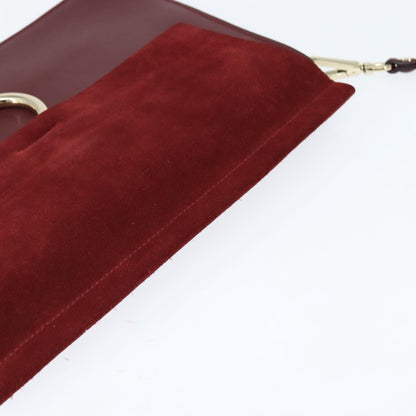 Chloe Faye Shoulder Bag Leather and Suede, RED, SUEDE, Shoulder bag