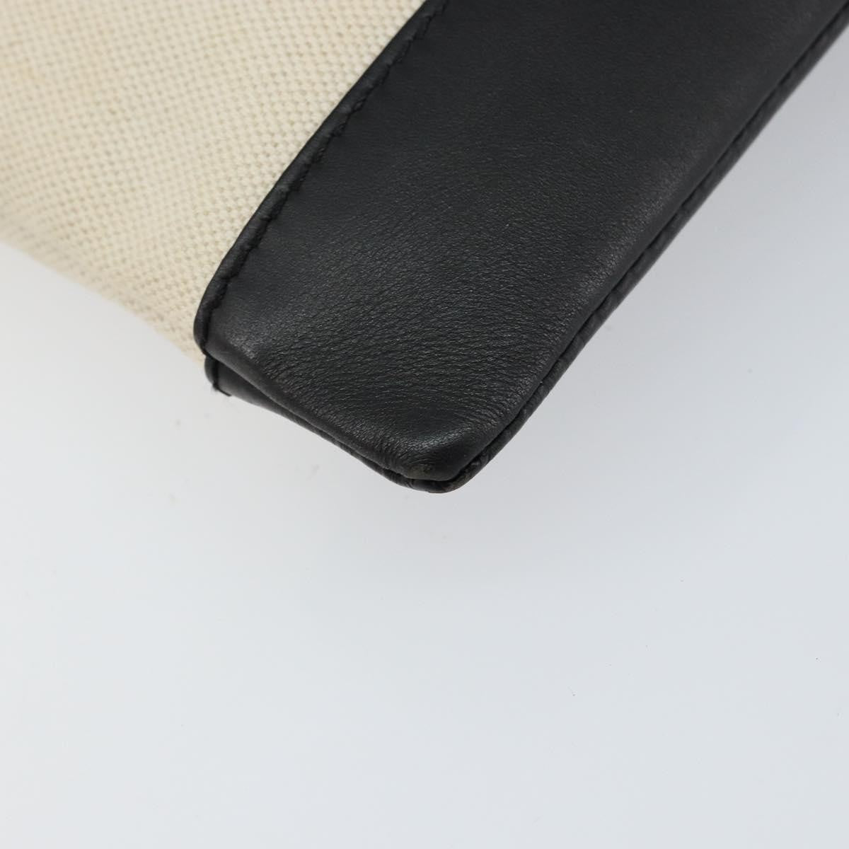 Balenciaga Clip P Pouch Leather, BEIGE, CANVAS, Clutche & pouche