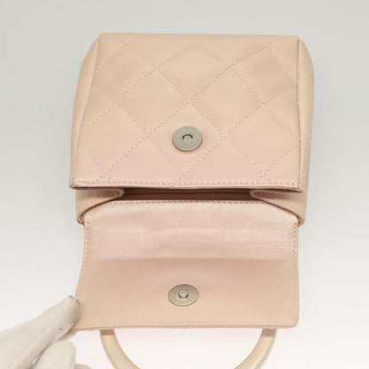 Chanel Vintage Clutch Leather, BEIGE, LEATHER, Clutche & pouche