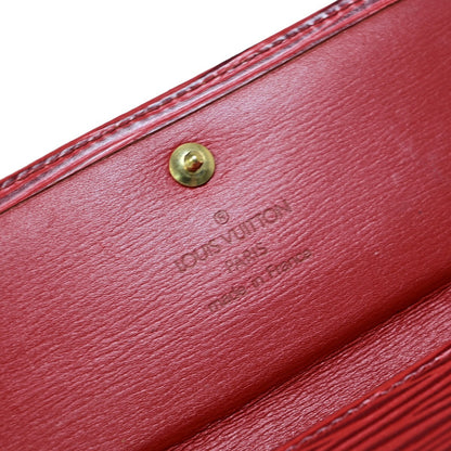 Louis Vuitton Vintage Sarah Wallet Epi Leather, RED, LEATHER, Wallets