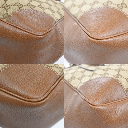Gucci Bree Tote GG Canvas with Leather, BROWN, CANVAS, Tote bag