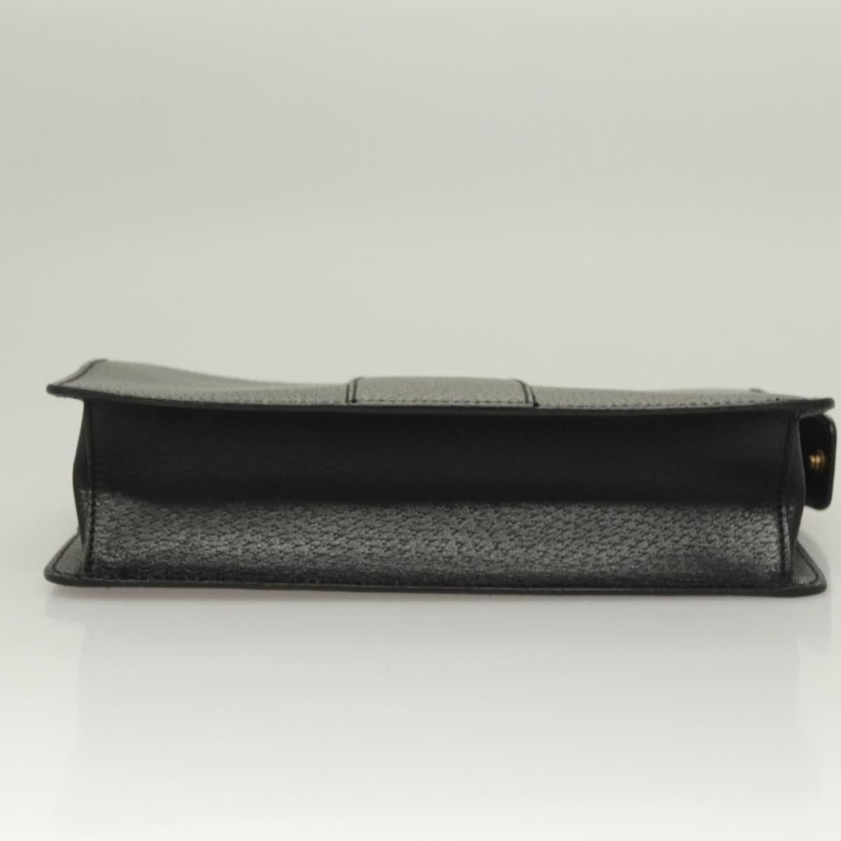 Salvatore Ferragamo Vintage clutch Bag Leather, BLACK, LEATHER, Clutche & pouche