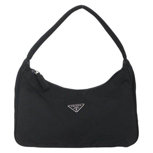 Prada Hobo Tessuto, BLACK, NYLON, Handbag