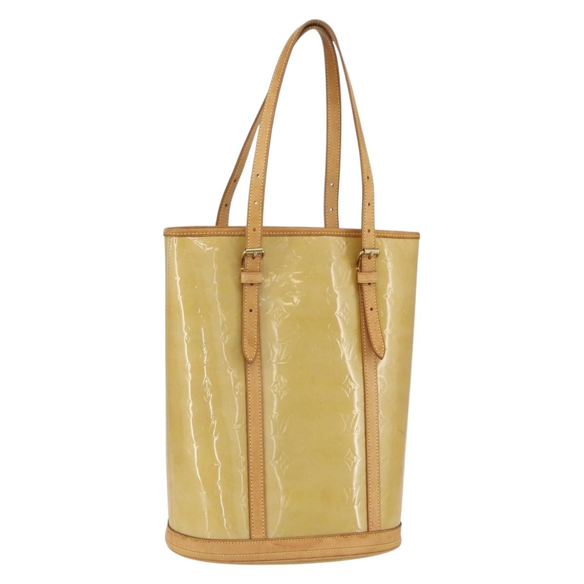 Louis Vuitton Bucket Bag Monogram Vernis, BEIGE, PATENT_LEATHER, Shoulder bag