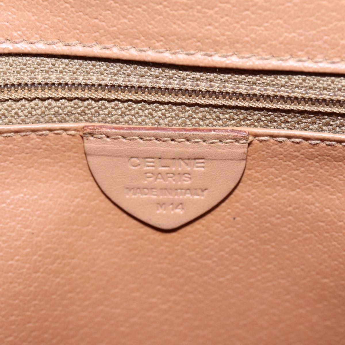 Celine Macadam Shoulder Bag PVC Leather, BROWN, CANVAS, Shoulder bag