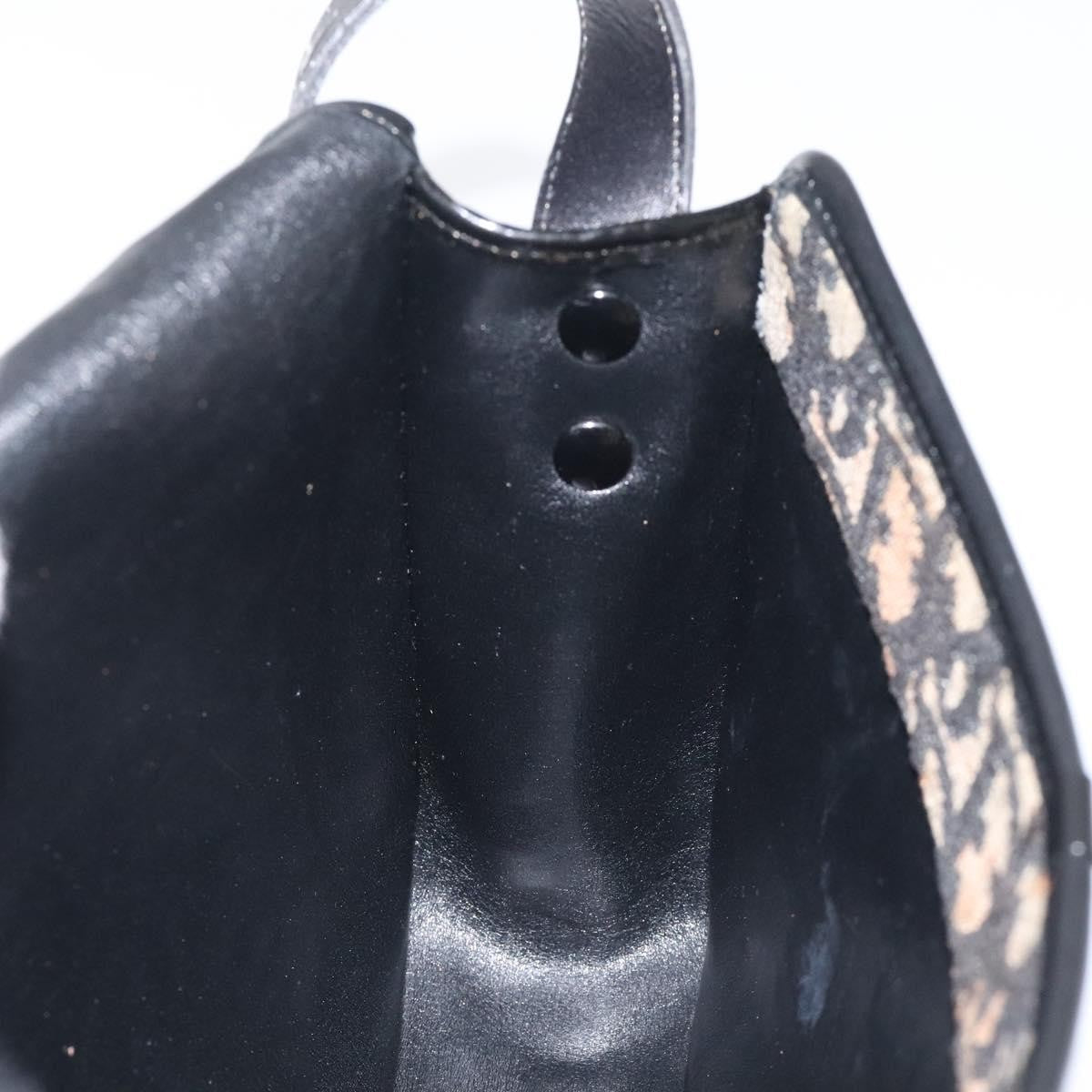 Christian Dior Vintage Flap Crossbody Bag Canvas, BLACK, CANVAS, Shoulder bag