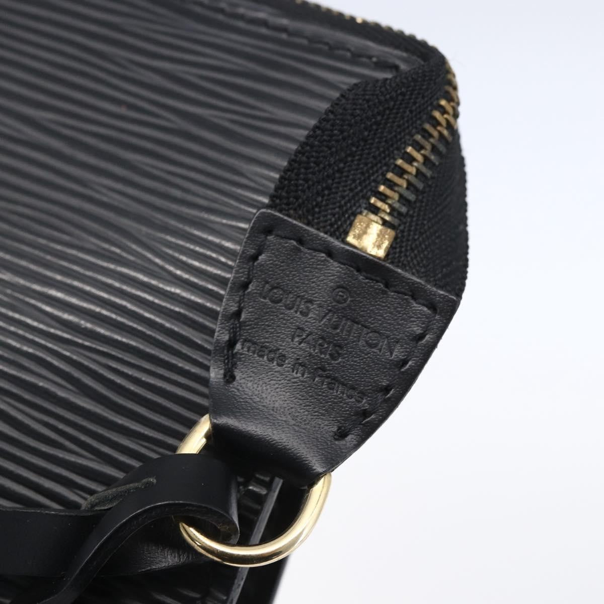 Louis Vuitton Pochette Accessoires Epi Leather, BLACK, LEATHER, Clutche & pouche