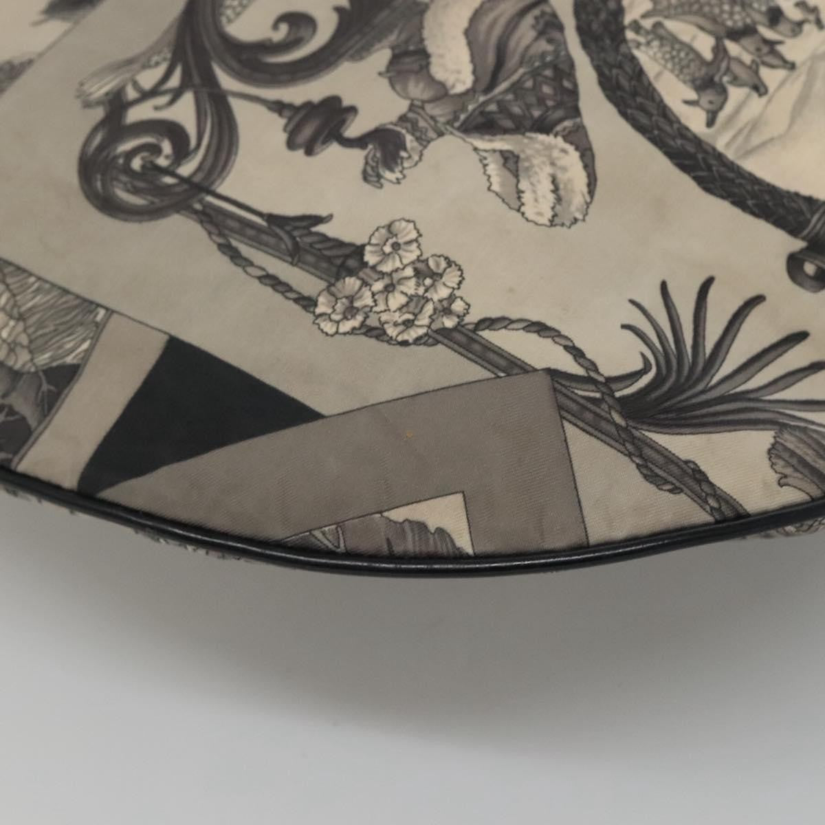 Salvatore Ferragamo Vintage Shoulder Bag Canvas, GRAY, CANVAS, Shoulder bag