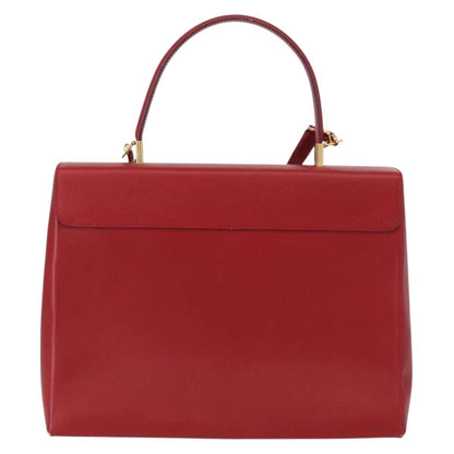 Salvatore Ferragamo Gancini handbag Leather, RED, LEATHER, Handbag