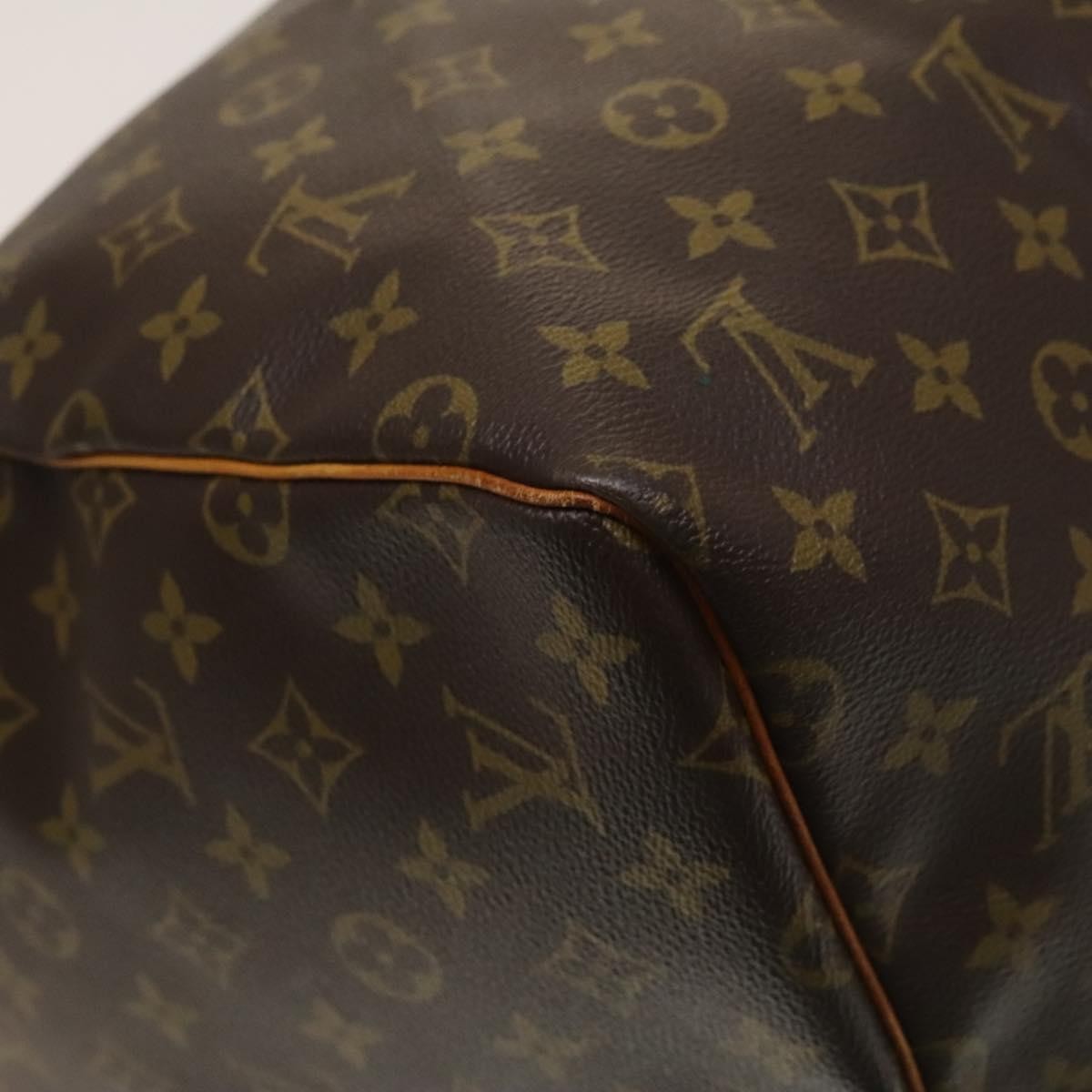 Louis Vuitton Keepall Bag Monogram Canvas, BROWN, CANVAS, Travel bag