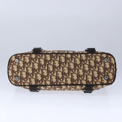 Christian Dior Vintage Trotter Handbag Canvas, BROWN, CANVAS, Handbag