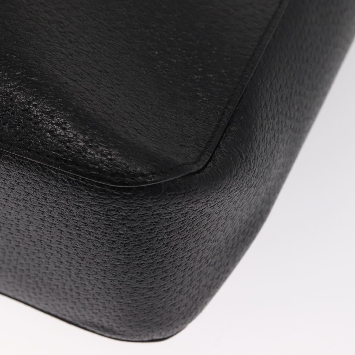 Gucci Vintage Bamboo Handle Tote Leather, BLACK, LEATHER, Tote bag