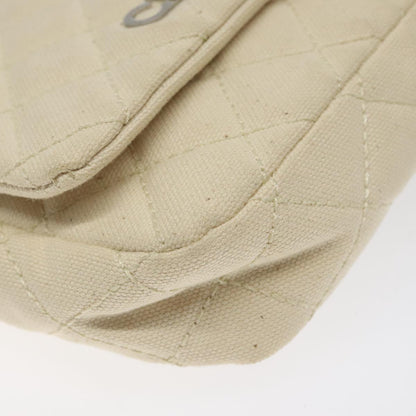 Chanel Cruise Flap Bag Quilted Canvas, ECRU, CANVAS, Clutche & pouche