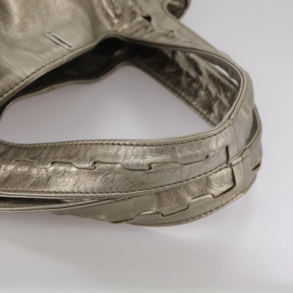 Salvatore Ferragamo Gancini Shoulder Bag Leather, GOLD, LEATHER, Shoulder bag