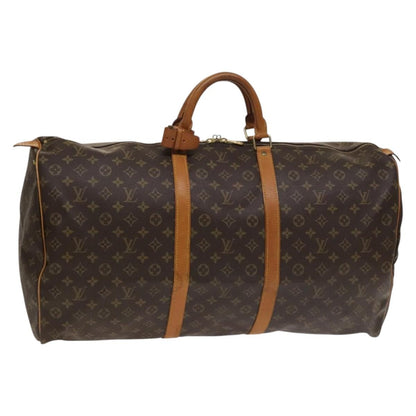 Louis Vuitton Keepall Bag Monogram Canvas, BROWN, CANVAS, Travel bag