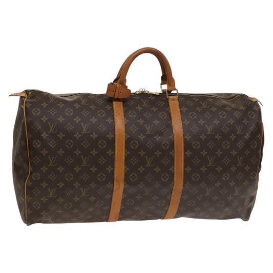 Louis Vuitton Keepall Bag Monogram Canvas, BROWN, CANVAS, Travel bag