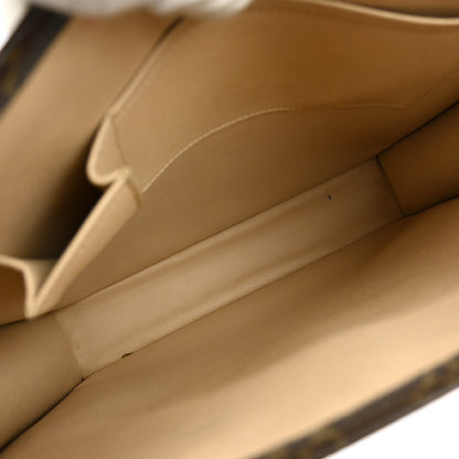 Louis Vuitton Sac Plat Bag Monogram Canvas, BROWN, CANVAS, Tote bag