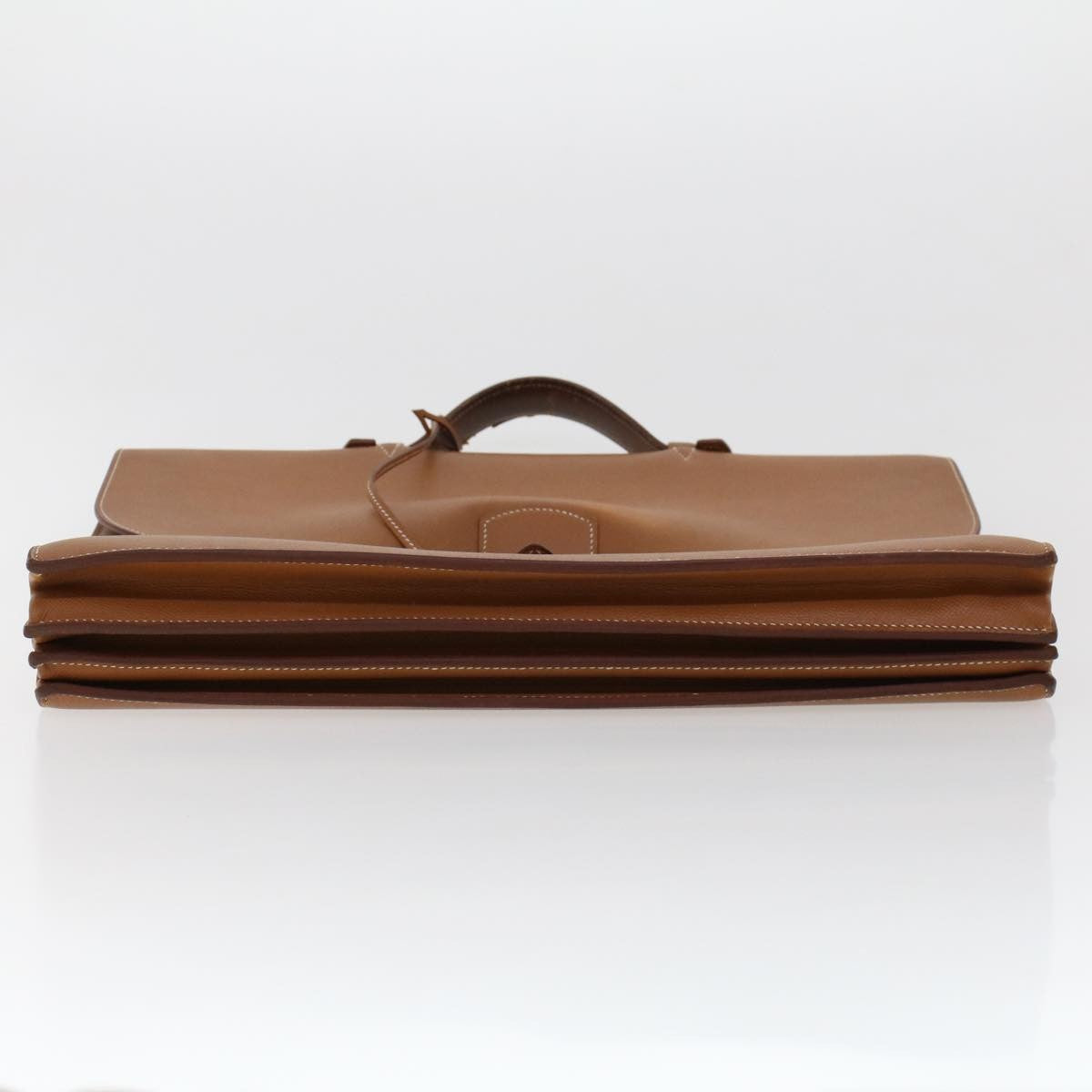 Hermes Sac a Depeches Bag Buffalo, BROWN, LEATHER, Briefcase