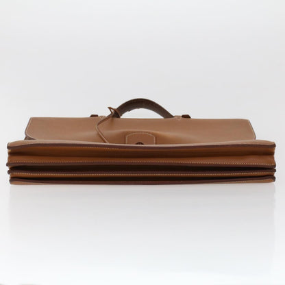 Hermes Sac a Depeches Bag Buffalo, BROWN, LEATHER, Briefcase