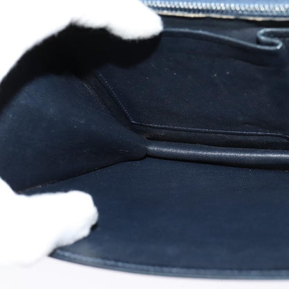 Celine Envelope Shoulder Bag Leather, NAVY, LEATHER, Shoulder bag