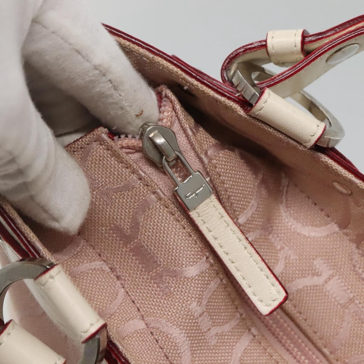Salvatore Ferragamo Gancini Tote Canvas, PINK, CANVAS, Tote bag