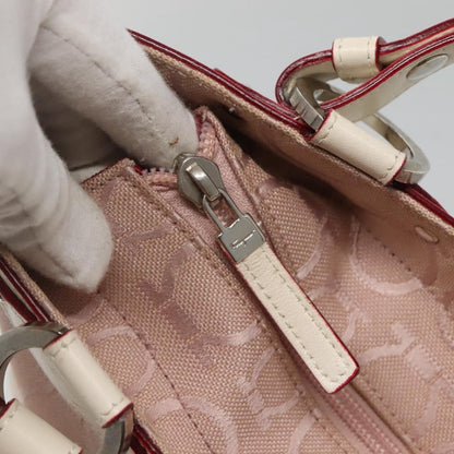 Salvatore Ferragamo Gancini Tote Canvas, PINK, CANVAS, Tote bag