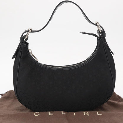 Celine Ava Bag Macadam canvas, BLACK, CANVAS, Handbag