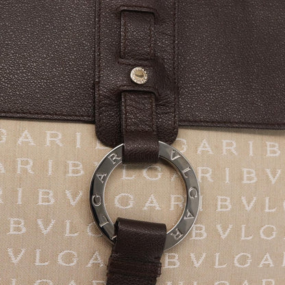 Bvlgari B.Zero1 Logomania Bag Canvas with Leather, BEIGE, CANVAS, Tote bag