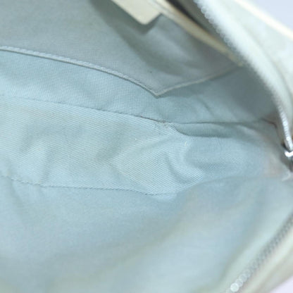 Celine Vintage Macadam Shoulder Bag Canvas and Leather, GRAY, CANVAS, Shoulder bag