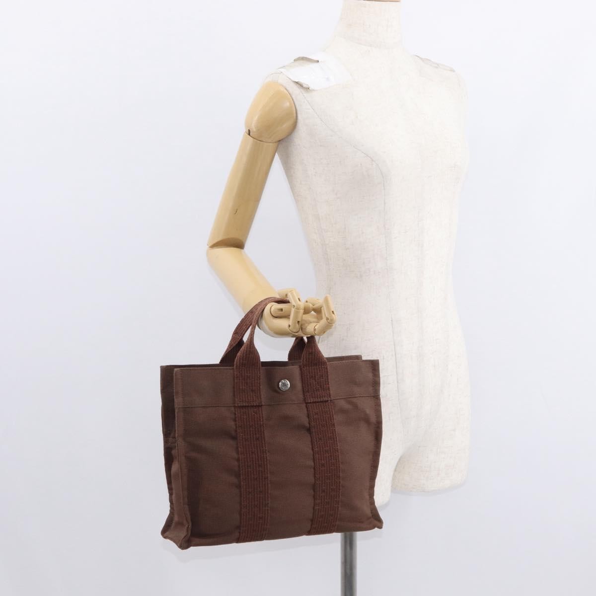 Hermes Fourre-tout Herline Fourre-tout Herline, BROWN, CANVAS, Tote bag