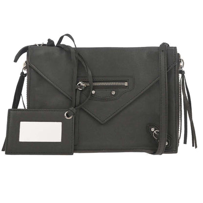 Balenciaga Papier Triple Zip Around Crossbody Bag Leather, GRAY, LEATHER, Shoulder bag