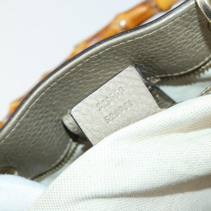 Gucci Bamboo Shopper Tote Leather, BEIGE, LEATHER, Tote bag