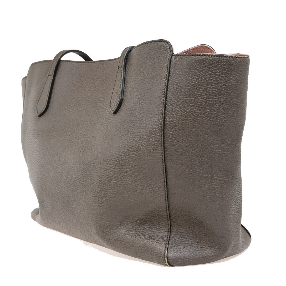 Gucci Swing Tote Leather, GRAY, LEATHER, Shoulder bag