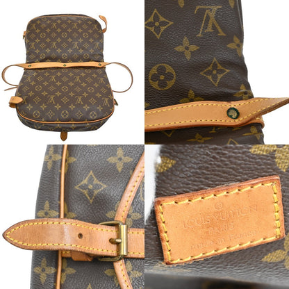 Louis Vuitton Saumur Handbag Monogram Canvas, BROWN, CANVAS, Shoulder bag