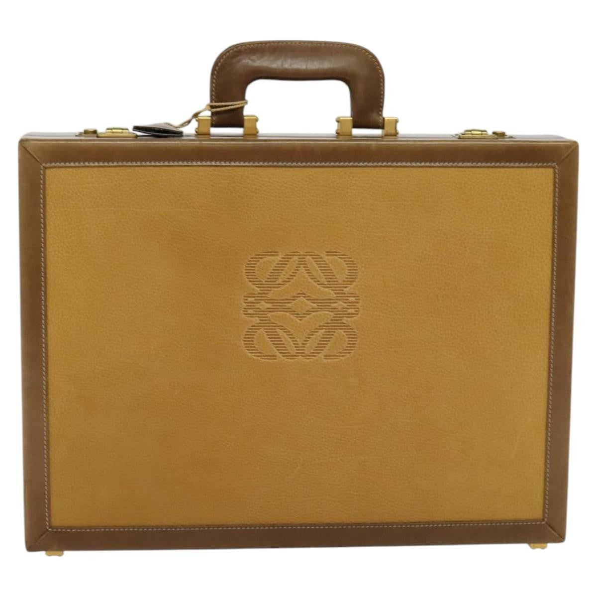 Loewe Anagram Business Leather, BEIGE, LEATHER, Briefcase