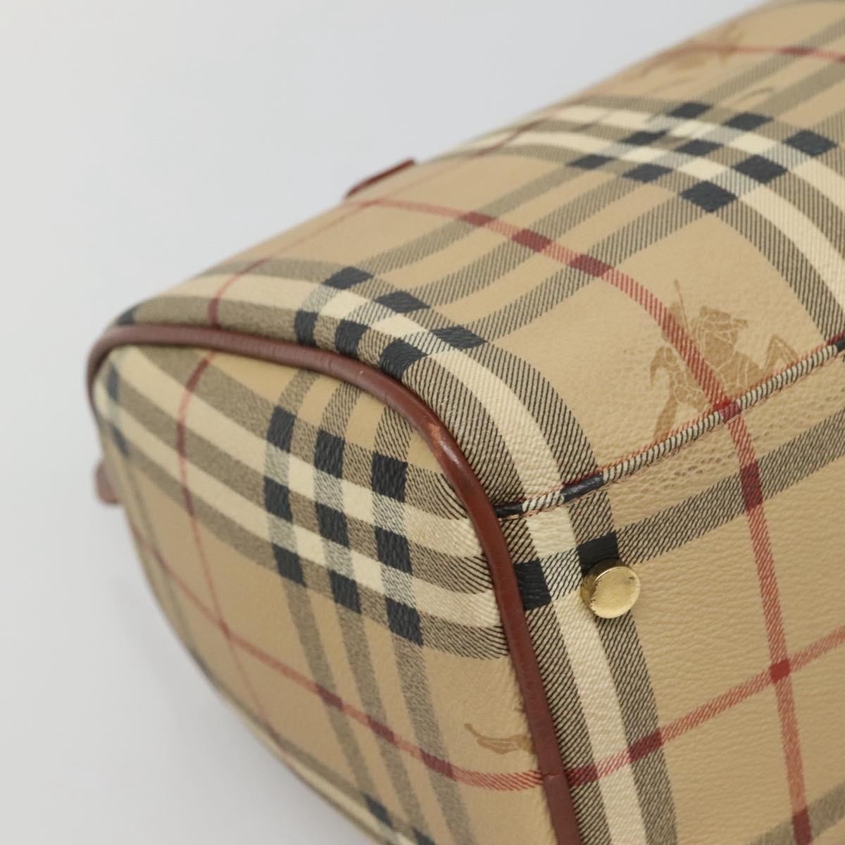 Burberry Chester Satchel Haymarket Coated Canvas, BEIGE, CANVAS, Handbag